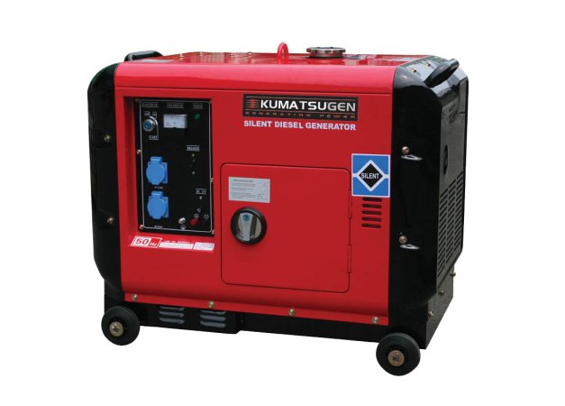 Kumatsugen GP8000MAT Τριφασική Γεννήτρια Πετρελαίου με Μίζα, Ρόδες και Μέγιστη Ισχύ 7.5kVA