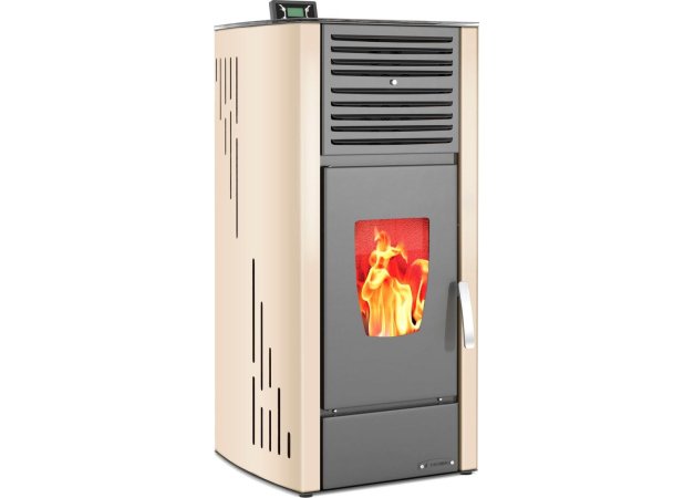 Thermiki Aero 14 Canalati Σόμπα Pellet Αερόθερμη / Αεραγωγών 14.3kW Μπεζ