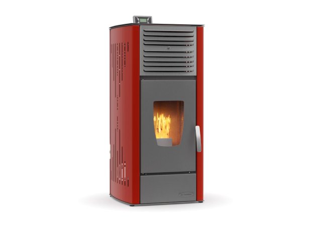Thermiki Aero 14 Canalati Σόμπα Pellet Αερόθερμη / Αεραγωγών 14.3kW Κόκκινο