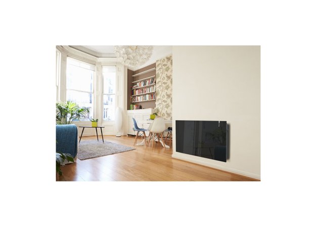 Radialight Aetherea Θερμοπομπός Τοίχου 1000W με Ηλεκτρονικό Θερμοστάτη Black +Δώρο Γάντια Εργασίας