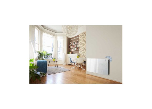 Radialight Aetherea Θερμοπομπός Τοίχου 1000W με Ηλεκτρονικό Θερμοστάτη White +Δώρο Γάντια Εργασίας