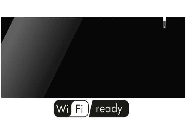 Radialight Aetherea Θερμοπομπός Τοίχου 1500W με Ηλεκτρονικό Θερμοστάτη Black +Δώρο Γάντια Εργασίας