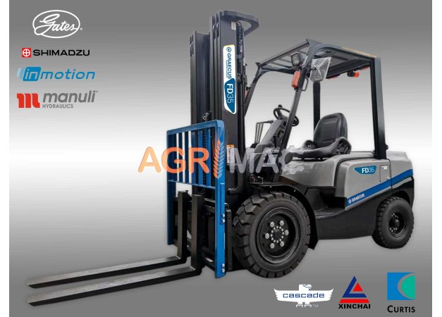 Κλάρκ 2.5Τ diesel | Duplex 3000mm | υδραυλική πλάγια μετατόπιση | πιρούνια 1220mm