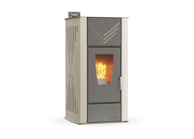 Thermiki 15 Υδραυλική Σόμπα Pellet Αερόθερμη / Καλοριφέρ 15.22kW Γκρι