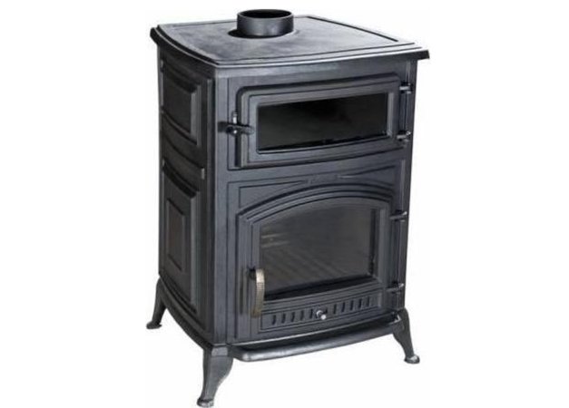 Syrios Kissamos Μαντεμένια Ξυλόσομπα με Φούρνο 15kW Γκρι