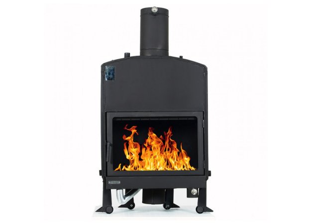 Werstahl Hydro 30 ODF Ενεργειακό Τζάκι Ξύλου Καλοριφέρ 30kW Ίσιο Ανοιγόμενη Πόρτα Ανοιχτού Δοχείου