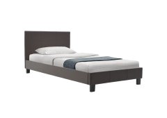 Κρεβάτι Μονό με Δερματίνη Nevil με Τάβλες 100x200cm