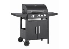 Bormann BBQ3100 Ψησταριά Υγραερίου Μαντεμένιας Σχάρας 60x45εκ. με 3 Εστίες 10.8kW και Πλαϊνό Μάτι