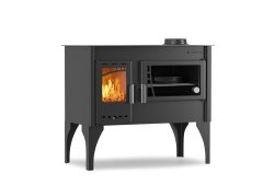 Thermogatz GS 10 Oven Χαλύβδινη Ξυλόσομπα με Φούρνο 10.5kW Γκρι