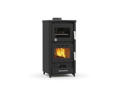 Thermogatz GS 12 Oven Χαλύβδινη Ξυλόσομπα με Φούρνο 12.2kW Γκρι