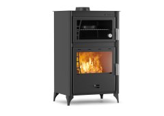 Thermogatz GS 15 OVEN Χαλύβδινη Ξυλόσομπα με Φούρνο 15.6kW Μαύρη