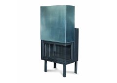 Warm W 90 Corner R Ενεργειακό Τζάκι Ξύλου 20.43kW Δεξιά Γωνία με Πόρτα Συρόμενη Ανοιγόμενη