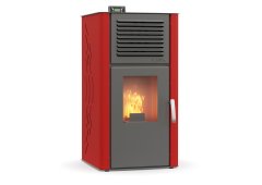 Thermogatz 23 GSP Idro Σόμπα Pellet Καλοριφέρ 23.2kW Κόκκινη