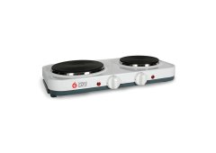 Thermogatz GS 2500 Επιτραπέζια Εστία Εμαγιέ Διπλή Λευκή