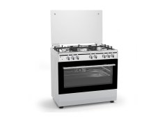 Thermogatz TGS 7000 IX Κουζίνα Υγραερίου & Ρεύματος 94lt με Εστίες Υγραερίου Π90εκ. Λευκή