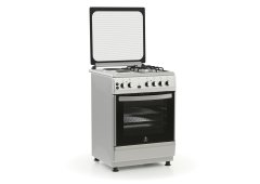 Thermogatz TG E122 IX Κουζίνα 64lt με Εστίες Υγραερίου & Ρεύματος Π60εκ. Inox