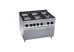 BERTOS G9F6P+T Επιδαπέδια Κουζίνα Υγραερίου Με Στατικό Γίγα Φούρνο Αερίου