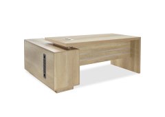 Γραφείο εργασίας επαγγελματικό Minimal Pakoworld δεξιά γωνία φυσικό