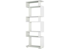 Βιβλιοθήκη PWF-0457 Λευκό 60x19.5x165.5cm