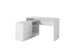 Γραφείο εργασίας Teo Pakoworld με συρταριέρα χρώμα λευκό