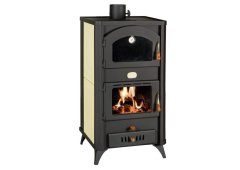 Prity FG W18 R Μεταλλική Ξυλόσομπα Καλοριφέρ με Φούρνο 23kW Μπεζ