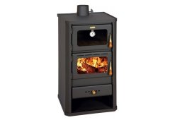 Prity FM Χαλύβδινη Ξυλόσομπα με Φούρνο 12kW Μαύρη