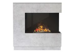 Dimplex ZEN Concrete Επιδαπέδιο Ηλεκτρικό Τζάκι 125W 90x88cm Γκρι