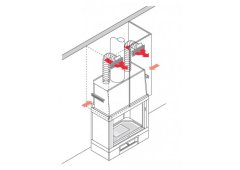 Edilkamin Kit Uno Αεραγωγού για Kubicalor Ecostar/Piana/Sprint Λευκό