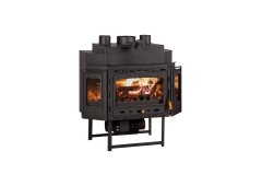 Prity TCF Ενεργειακό Τζάκι Ξύλου Αερόθερμο Καλοριφέρ 18kW Πρισματικό με Ανοιγόμενη Πόρτα