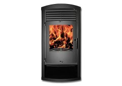 Skladova Tehnika Vita Χαλύβδινη Ξυλόσομπα Καλοριφέρ 14kW Μαύρη