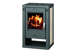 Skladova Tehnika Verona K Χαλύβδινη Ξυλόσομπα Καλοριφέρ 12kW Μπεζ