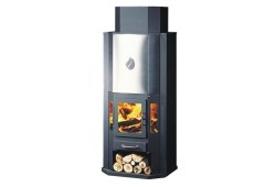 Skladova Tehnika Diplomat 11 B Inox Χαλύβδινη Ξυλόσομπα Καλοριφέρ 20kW Μαύρη