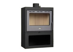 Prity PM TV Μεταλλική Ξυλόσομπα 13kW Γκρι