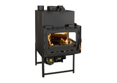 Prity 2CF Ενεργειακό Τζάκι Ξύλου Αεραγωγών 18kW Αριστερή Γωνία με Πόρτα Ανοιγόμενη