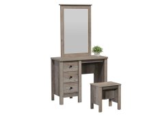 Ξύλινη Τουαλέτα Κρεβατοκάμαρας Tara Rustic / Oak με Καθρέπτη 121.5x39.5x162.5εκ. 123-000163