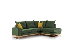 Luxury II Γωνιακός Καναπές με Αριστερή Γωνία Dark green 290x135εκ.