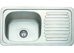 Gloria Micro-Uno Ένθετος Νεροχύτης Inox Σατινέ Μ78xΠ43cm Ασημί