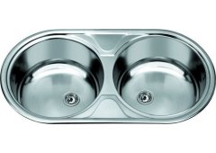 Gloria Globall II Ένθετος Νεροχύτης Inox Σατινέ Μ89xΠ47.5cm Ασημί