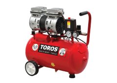 Toros Silent Oilfree Μονοφασικό Κομπρεσέρ Αέρος με Αεροφυλάκιο 24lt