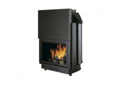 Edilkamin Idro 100 Ενεργειακό Τζάκι Ξύλου Καλοριφέρ 28,1kW Ίσιο Ανοιγόμενες Πόρτες Ανοιχτού Δοχείου