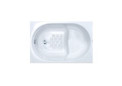 Sanitec Gloria Μπανιέρα 105x70cm με Κάθισμα