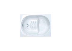 Sanitec Gloria Μπανιέρα 120x70cm με Κάθισμα