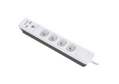 Bulle Πολύπριζο Ασφαλείας 4 Θέσεων με Διακόπτη, 2 USB και Καλώδιο 3m Λευκό