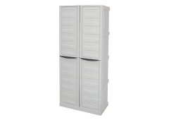 Artplast Δίφυλλη Ντουλάπα S70/PS Πλαστική με Χώρισμα & 3 Ράφια 70x39x165εκ.