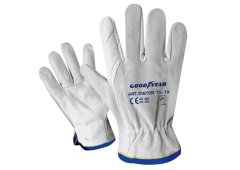 Goodyear Γάντια Δερμάτινα Λευκά G016/10R Μεγέθους 9