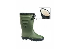 Unimac Frost Αντιολισθητικές Unisex Γαλότσες Εργασίας Κνήμης με Γούνα σε Πράσινο Χρώμα