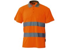 Vizwell Venice Μπλούζα Polo Φωσφορούχα Πορτοκαλί Μεγέθους XL