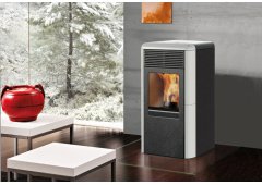 Edilkamin Point Plus Σόμπα Pellet 8kW Λευκό
