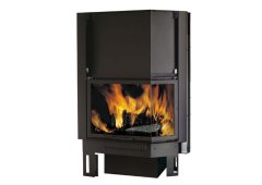 Edilkamin Tekno 2 Ενεργειακό Τζάκι Ξύλου 15,2kW Δεξιά Γωνία με Συρόμενη Πόρτα με Βεντιλατέρ