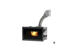 Edilkamin Pellkamin 2 12 Evo Σόμπα Pellet Κασέτα Αερόθερμη 12,6kW Μαντεμένια Φόρτωση απο Ψηλά